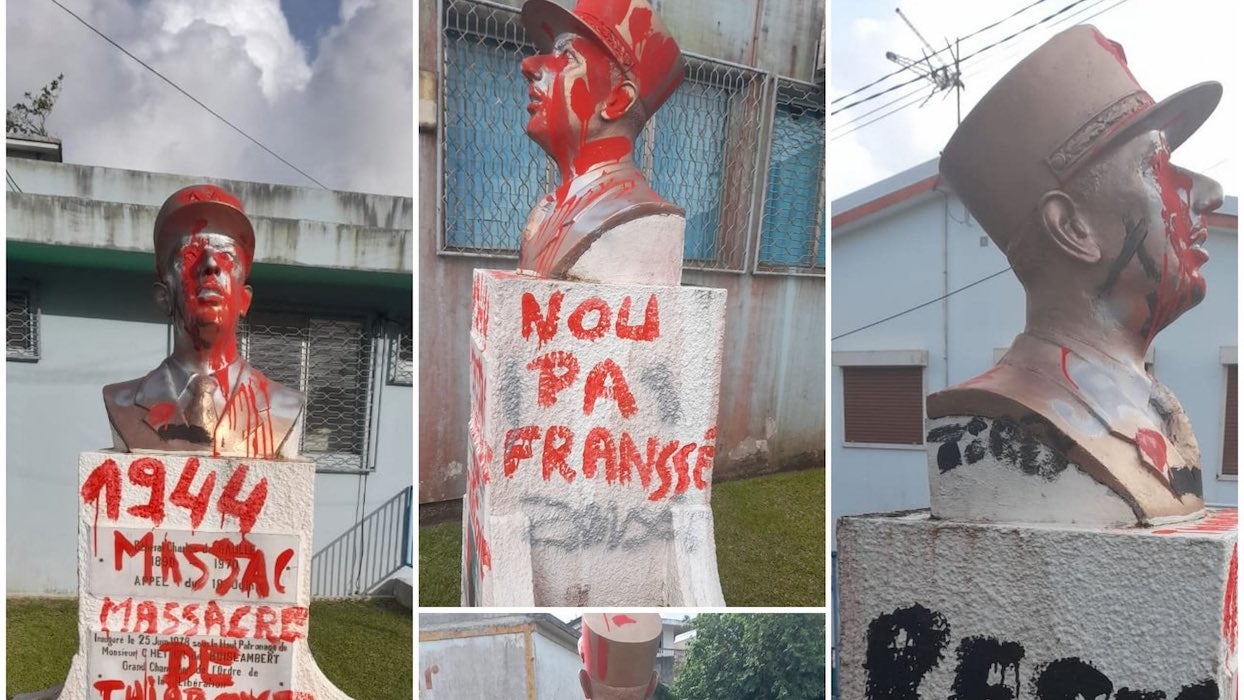 Martinique : un buste du général de Gaulle vandalisé